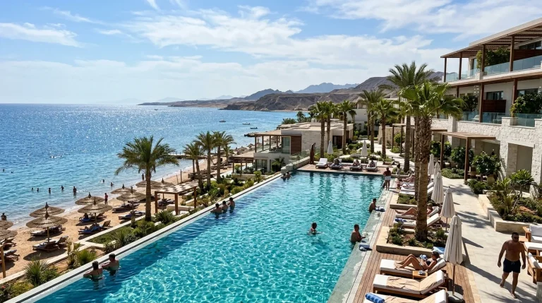 Nový hotel v Egyptě: Přehled nejlepších nově otevřených resortů pro rok 2026 2 Nový hotel v Egyptě (Obrázek vygenerovaný umělou inteligencí)